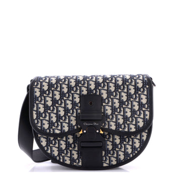 Christian Dior Gallop Flap Messenger Bag Oblique Canvas Medium
