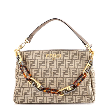 Fendi O'Lock Zip Shoulder Bag Zucca Chenille