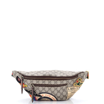 Gucci Courrier Zip Belt Bag GG Coated Canvas with Applique