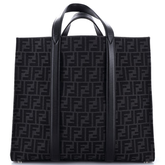 Fendi Shopper Tote Zucca Canvas Large