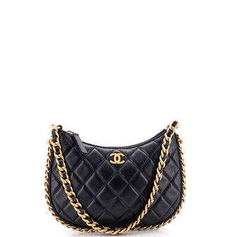 Chanel CC Chain Around Hobo Quilted Lambskin