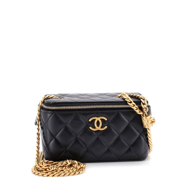Chanel All Slide Long Vanity Case with Chain Quilted Lambskin Small