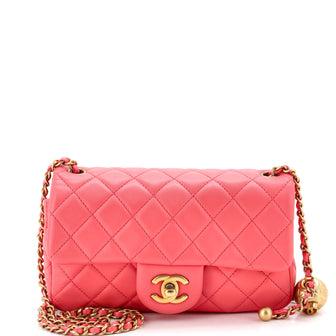 Chanel Pearl Crush Flap Bag Quilted Lambskin Mini