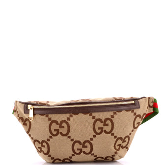 Gucci Belt Bag Jumbo GG Canvas with Leather Large