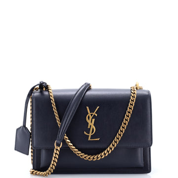 Saint Laurent Sunset Crossbody Bag Leather Medium