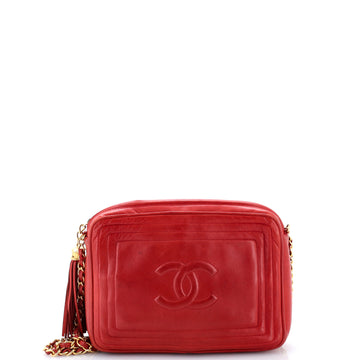 Chanel Vintage CC Tassel Camera Bag Lambskin Small