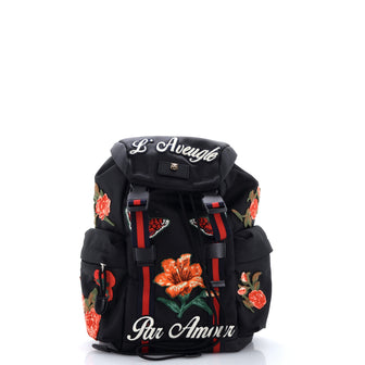 Gucci Techpack Backpack Embroidered Techno Canvas Small