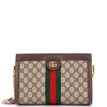 Gucci Ophidia Chain Shoulder Bag GG Coated Canvas Small