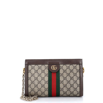Gucci Ophidia Chain Shoulder Bag GG Coated Canvas Small