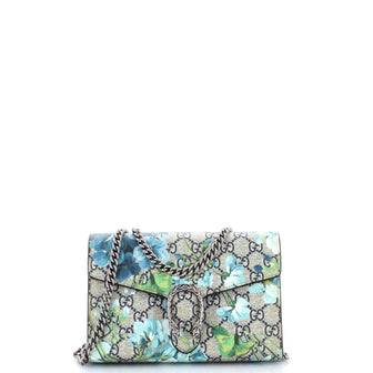 Gucci Dionysus Chain Wallet Blooms Print GG Coated Canvas Small