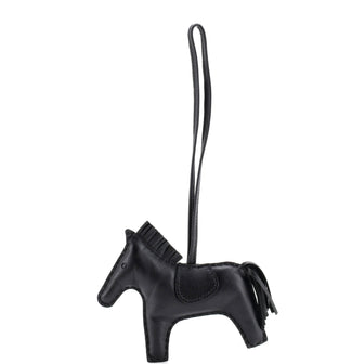 Hermes So Black GriGri Rodeo Bag Charm Leather MM