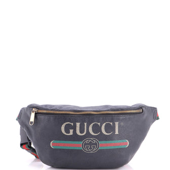 Gucci Logo Belt Bag Printed Leather Medium