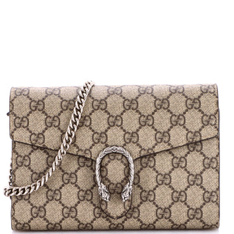 Gucci Dionysus Chain Wallet GG Coated Canvas Small