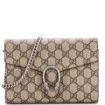Gucci Dionysus Chain Wallet GG Coated Canvas Small