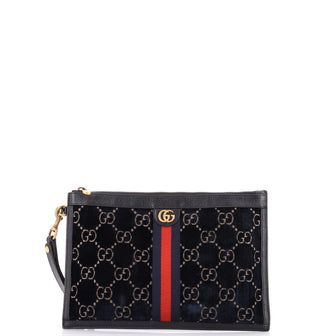 Gucci Ophidia Zip Pouch GG Velvet Large