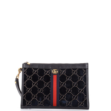Gucci Ophidia Zip Pouch GG Velvet Large