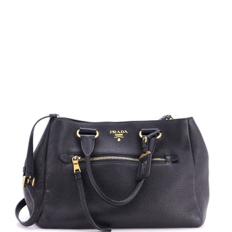 Prada Front Pocket Convertible Tote Vitello Phenix Medium