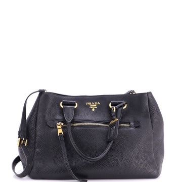 Prada Front Pocket Convertible Tote Vitello Phenix Medium