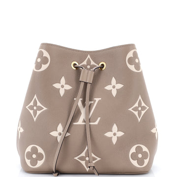 Louis Vuitton NeoNoe Handbag Bicolor Monogram Empreinte Giant MM