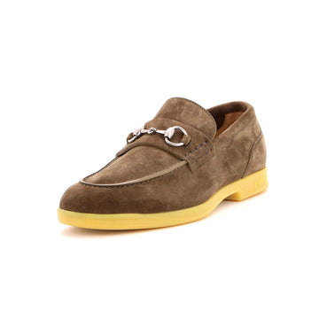 Gucci Men's Logo Horsebit Loafers Suede