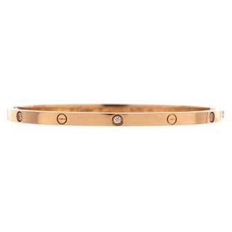 Cartier Love 6 Diamond Bracelet 18K Rose Gold and Diamonds Small