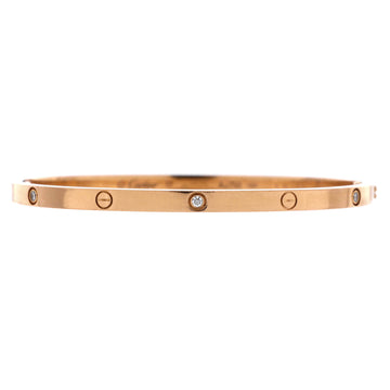 Cartier Love 6 Diamond Bracelet 18K Rose Gold and Diamonds Small