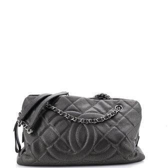 Chanel Timeless CC Shopping Tote Quilted Caviar Medium