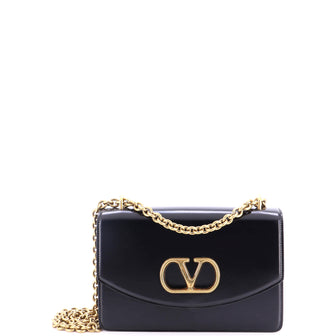 Valentino Garavani VLogo Vain Shoulder Bag Leather Small