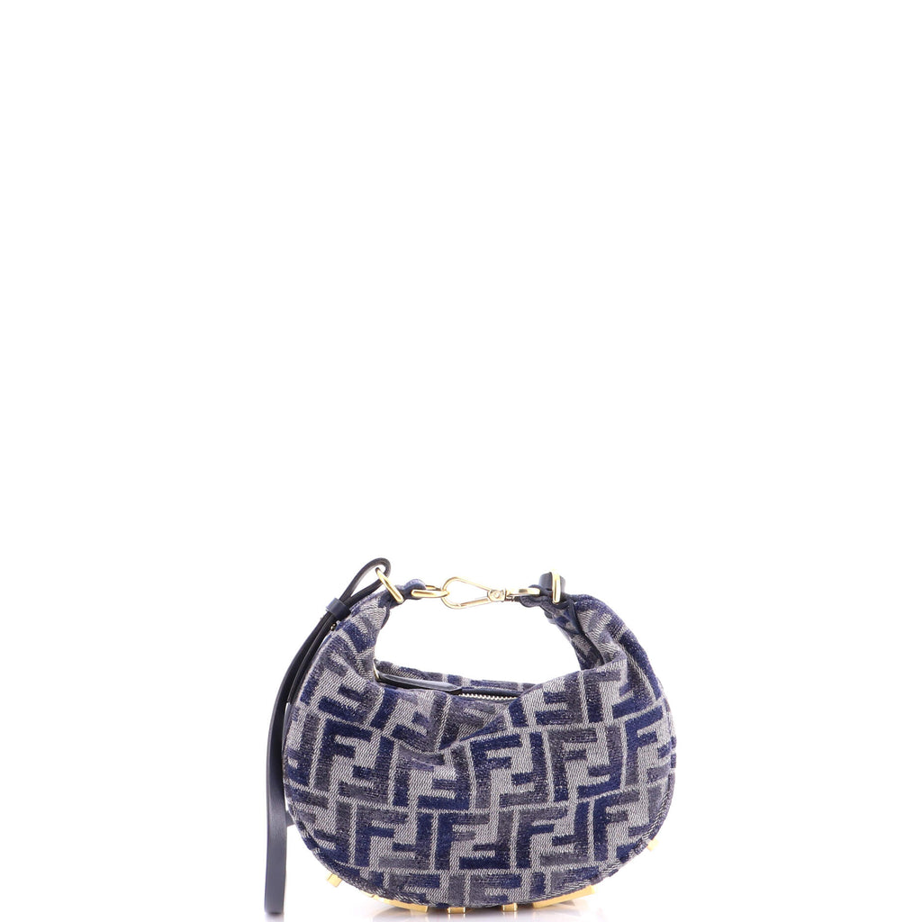 Fendi Fendigraphy Bag Zucca Canvas Mini Blue 4344392