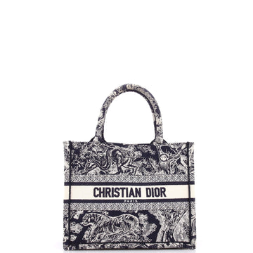 Christian Dior Book Tote Embroidered Canvas Small
