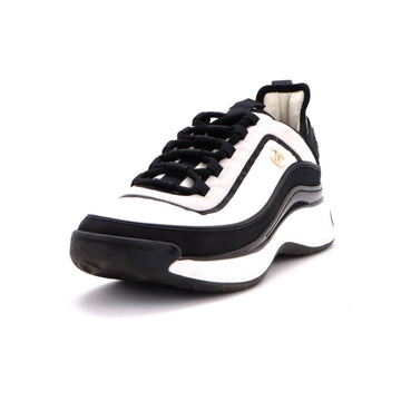 Chanel Men's CC Cap Toe Logo Sneakers Suede and Mixed Fibers