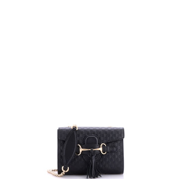 Gucci Emily Chain Flap Bag Microguccissima Leather Mini