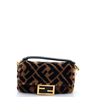 Fendi Baguette NM Bag Zucca Shearling Mini