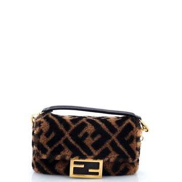 Fendi Baguette NM Bag Zucca Shearling Mini