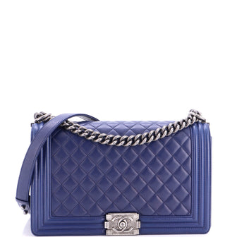Chanel Boy Flap Bag Quilted Lambskin New Medium