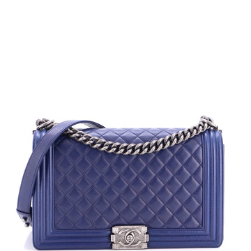 Chanel Boy Flap Bag Quilted Lambskin New Medium