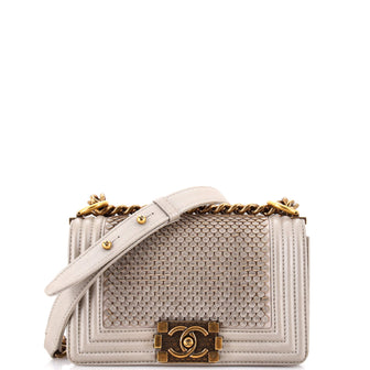 Chanel Boy Flap Bag Scaled Lambskin Small
