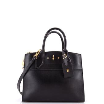 Louis Vuitton City Steamer Handbag Leather PM