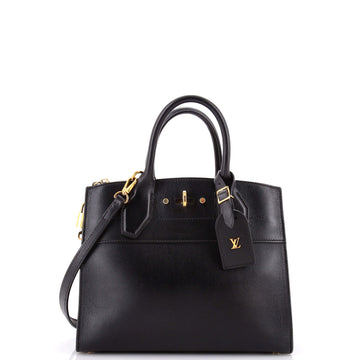Louis Vuitton City Steamer Handbag Leather PM