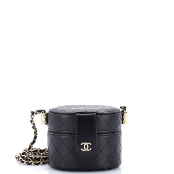 Chanel CC Allure Vanity Case with Chain Quilted Lambskin Mini