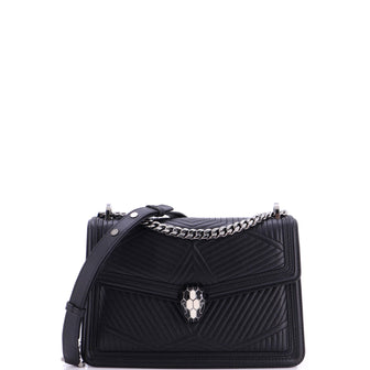 Bvlgari Serpenti Forever Shoulder Bag Quilted Leather Small