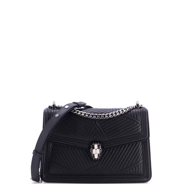 Bvlgari Serpenti Forever Shoulder Bag Quilted Leather Small