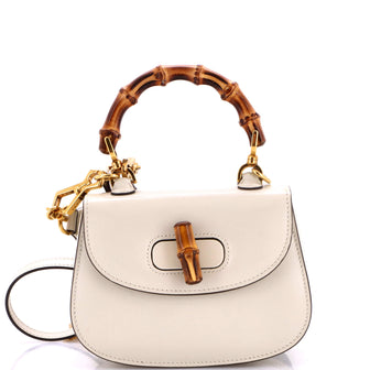 Gucci Bamboo 1947 Top Handle Bag Leather Mini