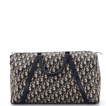 Christian Dior Vintage Trotter Boston Bag Diorissimo Canvas Large