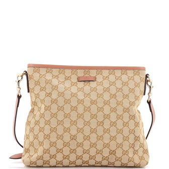 Gucci Flat Messenger Bag GG Canvas Medium