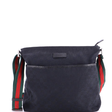 Gucci Front Pocket Web Messenger GG Canvas Medium