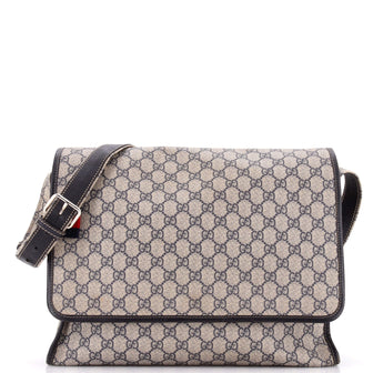 Gucci Web Loop Messenger GG Coated Canvas Large
