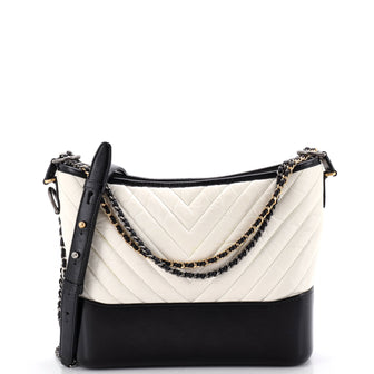 Chanel Gabrielle Hobo Chevron Aged Calfskin Medium
