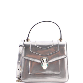 Bvlgari Serpenti Top Handle Bag Patent Small