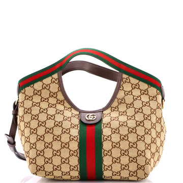 Gucci Giglio Tote GG Canvas Small